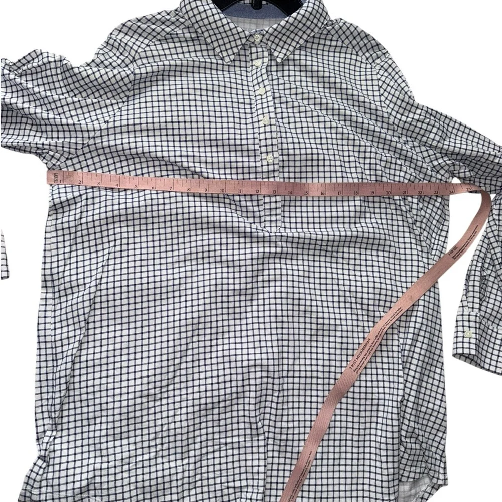 Lands’ End Women’s Blue and White Checkered Shirt Size 1X 16W-18W - Picture 4 of 6
